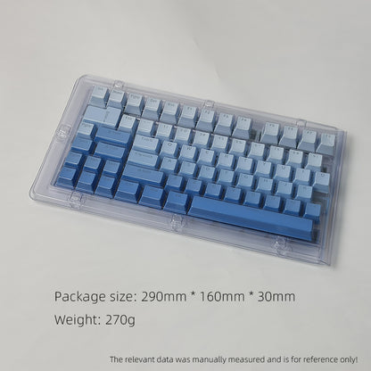 YMDK Gradient Keycaps Thick PBT Keycap Blacklit Shine Through OEM Profile 134 Key Set Cherry Profile Dye Sub Minimalist Style Custom Key Cap for MX Mechanical Keyboards