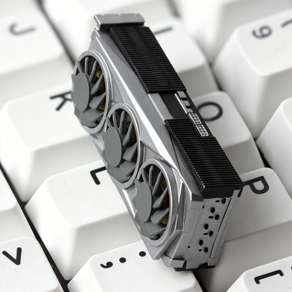YMDK 1pcs Tri‑Fan Graphics Card Shape Keycaps 2.25u Enter Personalized Artisan Resin Keycap For MX Mechanical Keyboards
