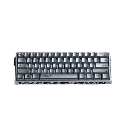 YMDK 126 keys Key of Time Theme Cherry Profile Metal Texture Keycaps Five-sided Dye Sub UV Print Keycap for 61/68/75/87/96/100/104/108 MX Mechanical Keyboard