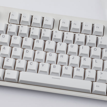 YMDK Black White Cherry Profile PBT Double Shot 104 108 Top Print Shine Through Translucent Backlit keycap