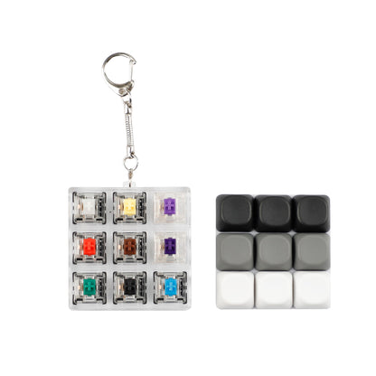 9 Keys Switches Tester(Cherry Gateron Green Clear White Gray Clear Zealio Purple Kailh Box Navy Jade  Switches)