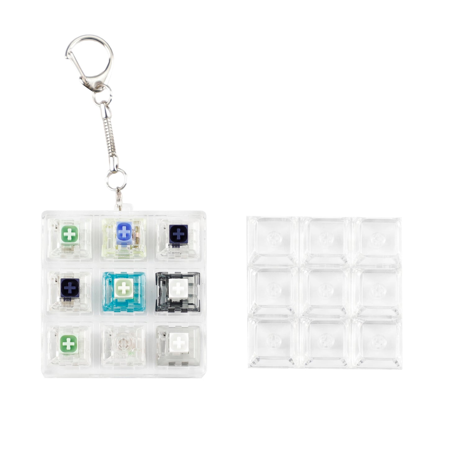 9 Keys Switches Tester(Cherry Gateron Green Clear White Gray Clear Zealio Purple Kailh Box Navy Jade  Switches)