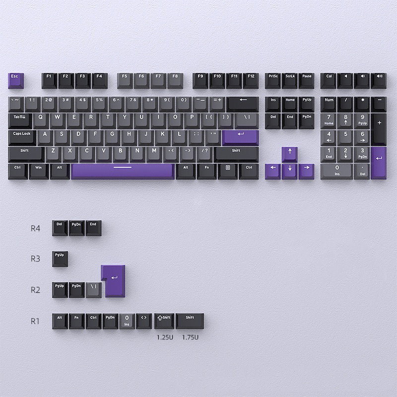 YMDK 126 Keys Blue Mecha Theme Keycaps Cherry Profile PBT Dye Sub Keycaps Cool Custom Key Caps for MX Mechanical Keyboards