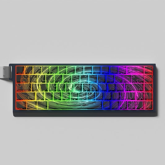 YMDK Lightning 140 Key Keycaps Side-lit PBT+PC Cherry Profile Five-sided Dye Sub Shine Through Custom Keycap for MX Mechanical Keyboard 61/64/68/84/87/100/104/108 Layout
