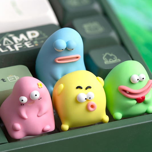 YMDK 1pcs Esc Key Ugly Cute Novelty Keycap Personalized Handmade Resin Creativity Custom Keycaps for MX Mechanical Keyboards