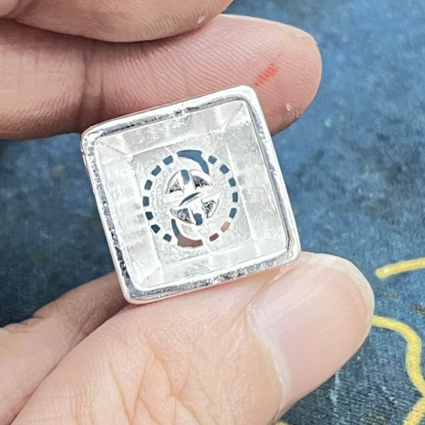 YMDK Ancient Style Mountain Spirit Theme Bagua Pattern Metal R4 1u Esc Key Personalized Keycaps for MX Mechanical Keyboard