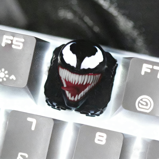 YMDK Gaming Theme Mask Personalized Keycaps Cool Shine Through Creative Resin Keycaps for MX mechanical keyboards