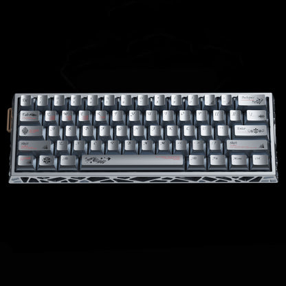 YMDK 126 keys Key of Time Theme Cherry Profile Metal Texture Keycaps Five-sided Dye Sub UV Print Keycap for 61/68/75/87/96/100/104/108 MX Mechanical Keyboard