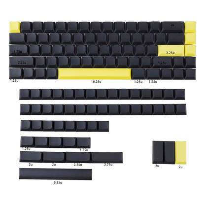 YMDK Ultra-Slim Style Blank Mx Low Profile Dye Sub PBT Keycaps for Mx 61 64 68 75 84 87 96 108 Layout Mechanical Keyboard