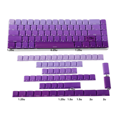 YMDK Ultra-slim Low profile keycap Side Print MX Series PBT Keycap for 61/64/75/87/96 ultra-slim keyboard