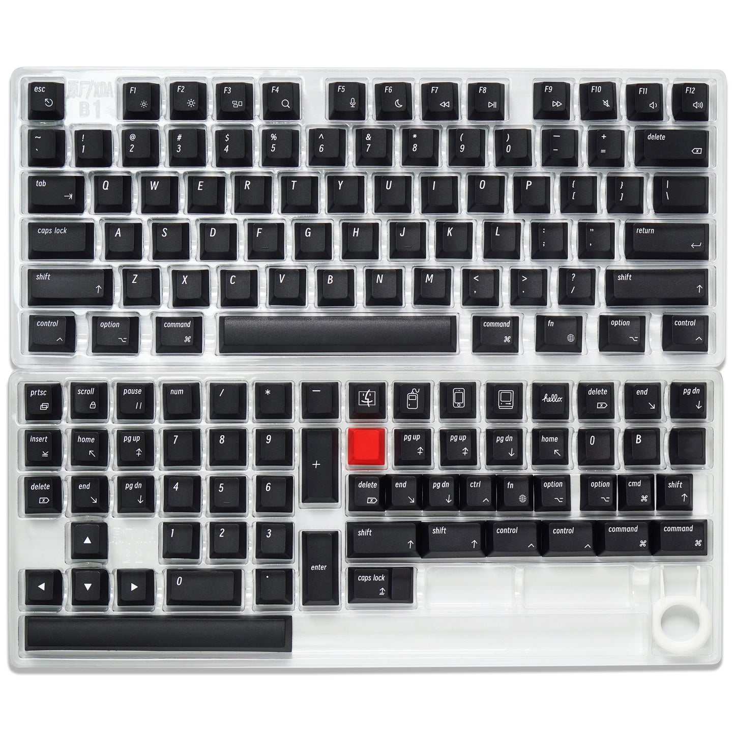 YMDK 139 Mac Keycaps Cherry XDA v2 Profile Normcore Style Gray White Dye Sub PBT White For 104 TKL 60% 96 84 68 64 MX Switches Keyboard