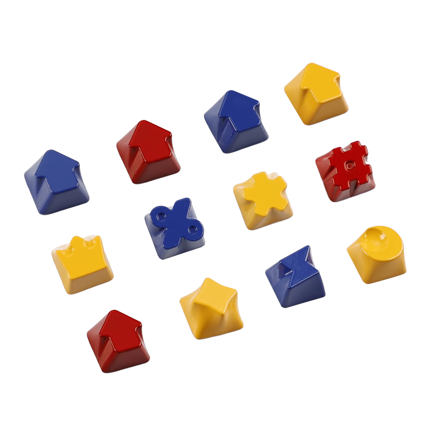 Painted High Gloss Personalized Keycap Zinc Alloy Arrow Keys Red Yellow Blue for MX Mechanical Keyboard