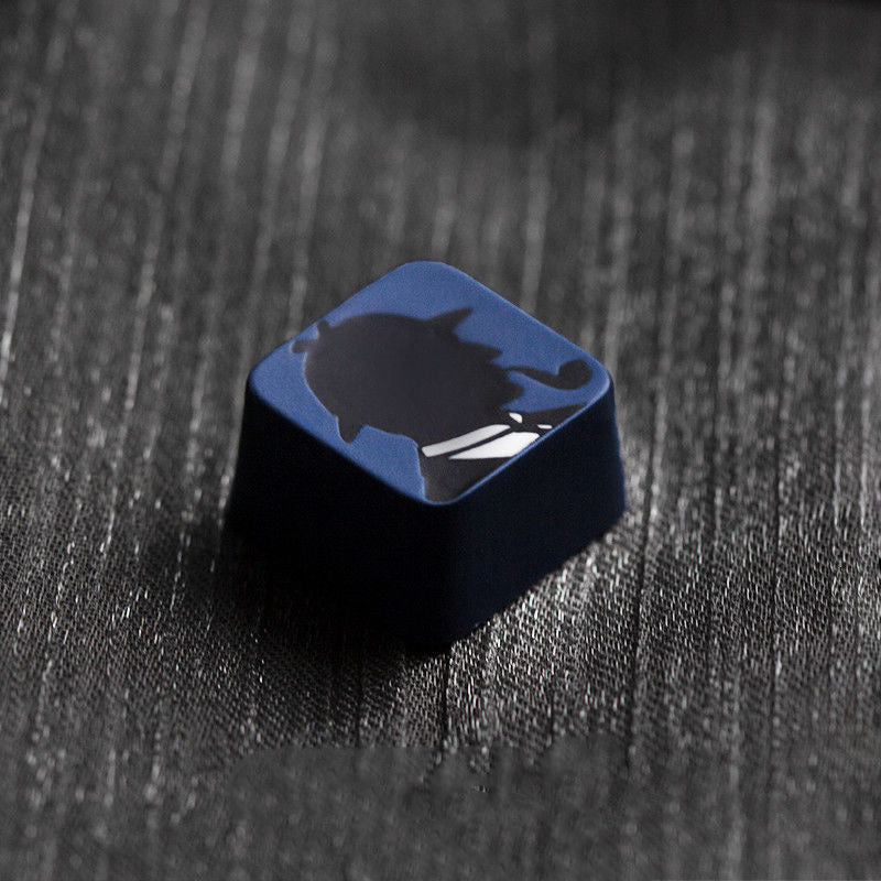 YMDK 1pcs Blue Gentleman 1u Personalized Keycaps Cool Creative Resin Custom Keycap for MX Mechanical Keyboard Esc