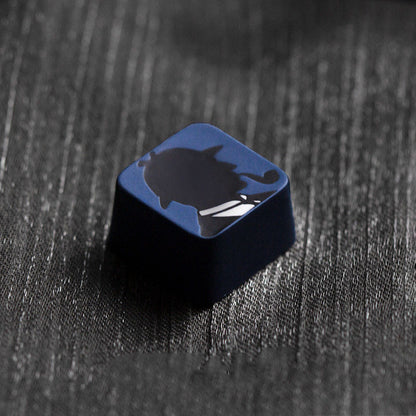 YMDK 1pcs Blue Gentleman 1u Personalized Keycaps Cool Creative Resin Custom Keycap for MX Mechanical Keyboard Esc