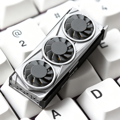 YMDK 1pcs Tri‑Fan Graphics Card Shape Keycaps 2.25u Enter Personalized Artisan Resin Keycap For MX Mechanical Keyboards