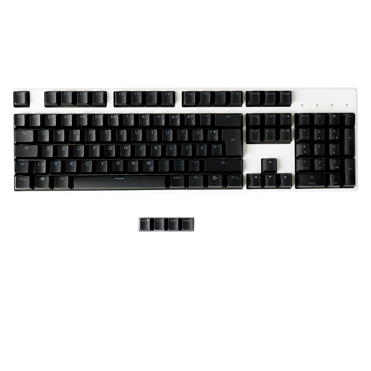 YMDK 105 German ISO Double Shot PBT Shine Through OEM Profile Keycap set Suitable For Cherry MX Switches Mechanical Keyboard