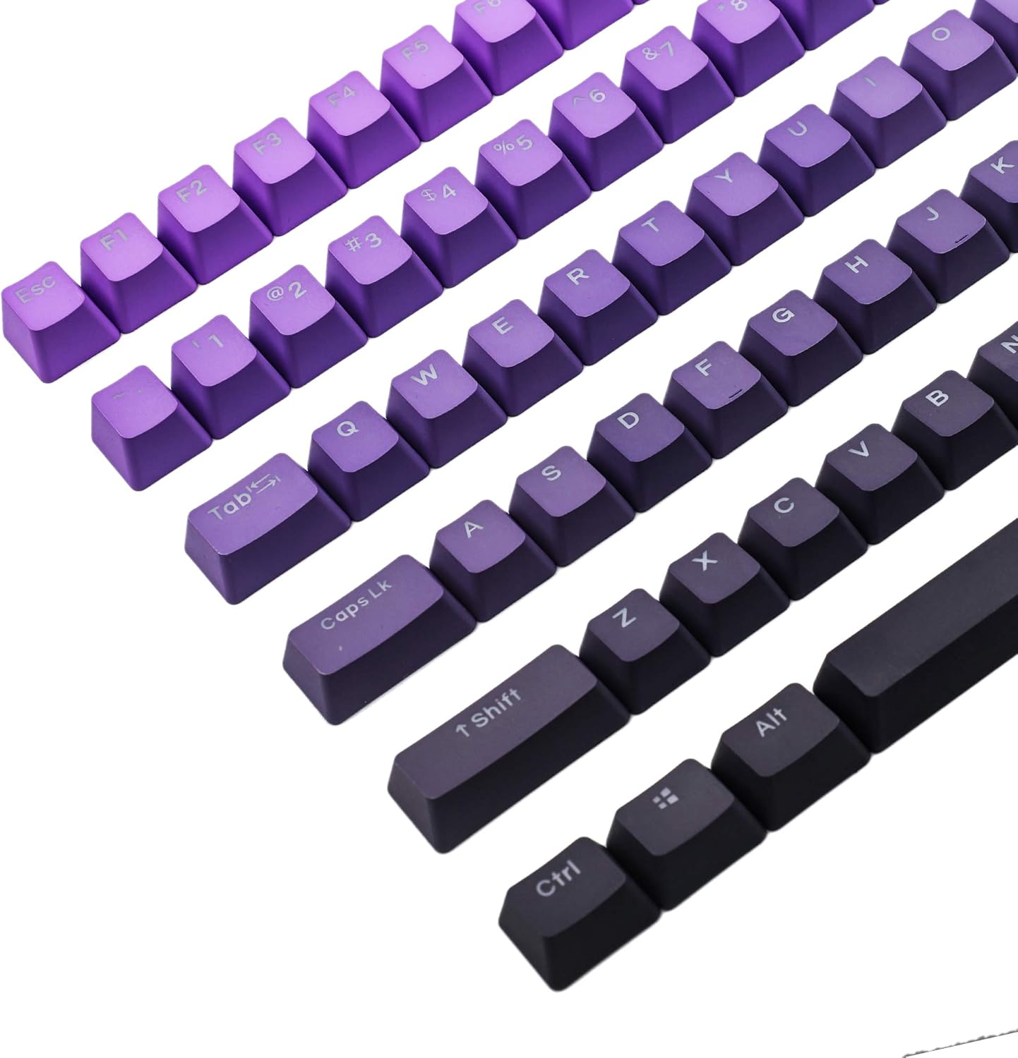 YMDK Purple Gradient 108 Backlit Keycaps(Double Shot OEM Profile/108 104 87 84 68 Using)