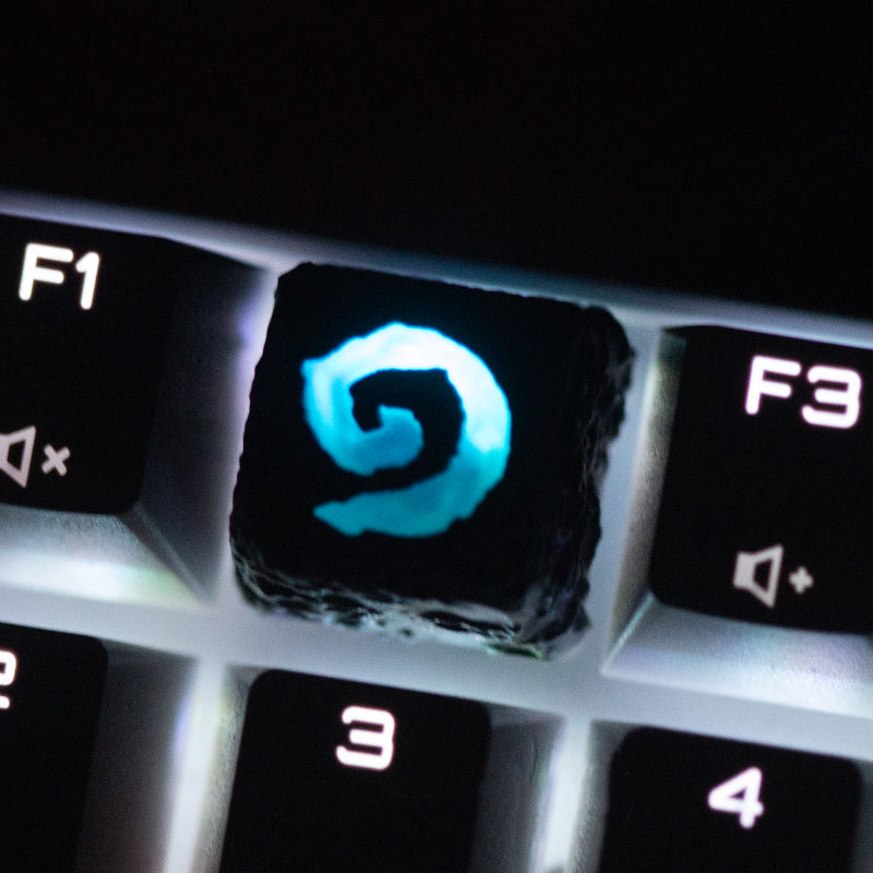 YMDK Hearthstone Legend Personalized Keycaps Novel Shine Through Resin R4 for Mechanical Keyboard