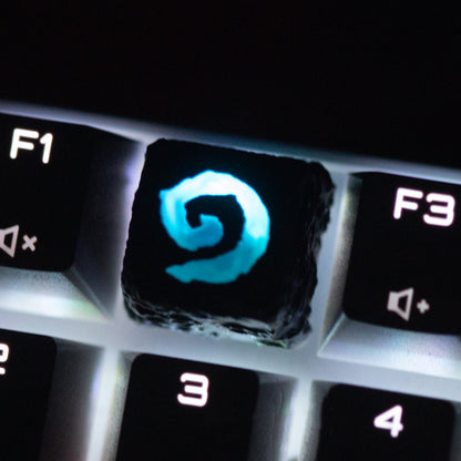 YMDK Hearthstone Legend Personalized Keycaps Novel Shine Through Resin R4 for Mechanical Keyboard