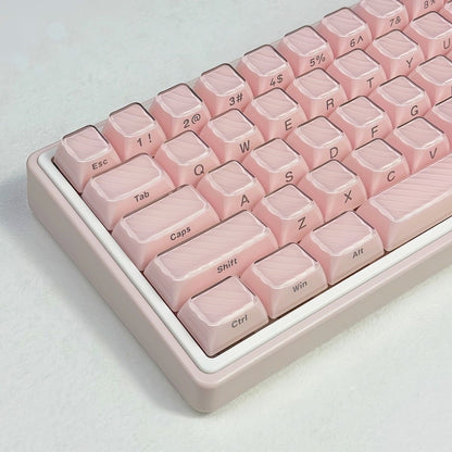 YMDK Demon Wave Blue, White, Pink, Purple Keycaps OEM Side-Printed 136 Key PC Shine Through for 61/64/68/84/87/96/108 Mechanical Keyboards