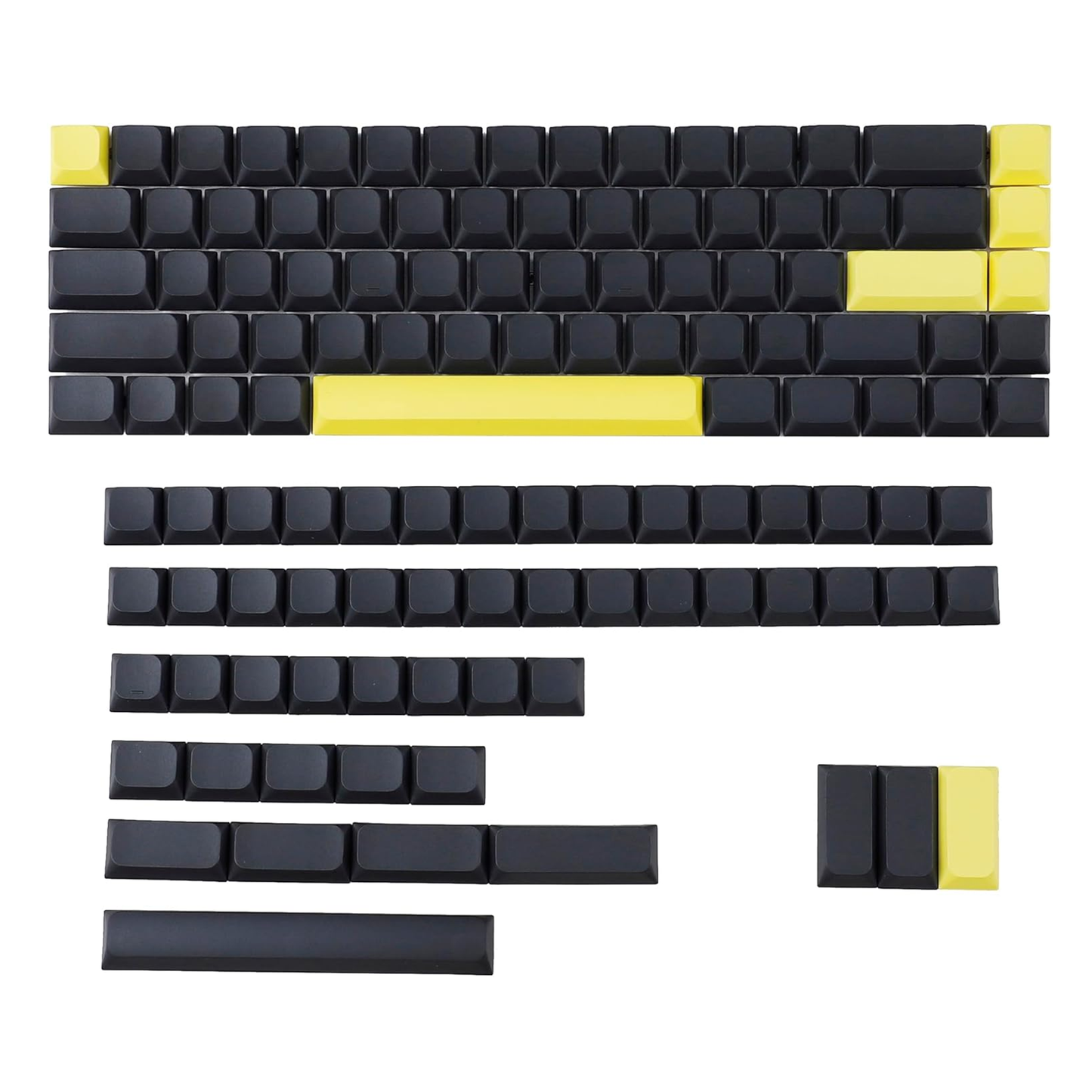 YMDK Ultra-Slim Style Blank Mx Low Profile Dye Sub PBT Keycaps for Mx 61 64 68 75 84 87 96 108 Layout Mechanical Keyboard