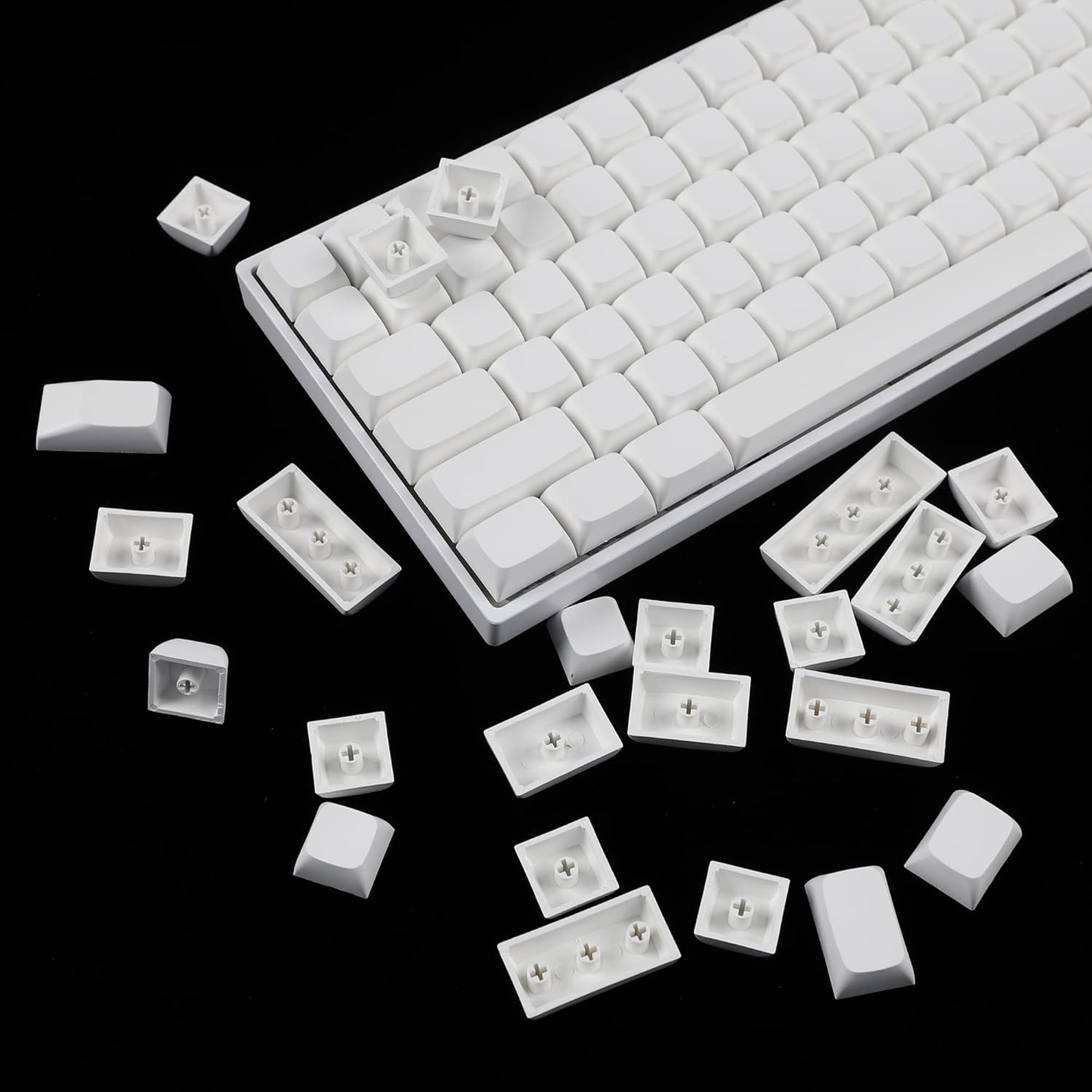 YMDK 127 Key Black White Blank ZDA XDA V2 Keycaps PBT Keycap for MX Keyboard 104 87 61 Melody 96 KBD75 ID80 GK64 SP84