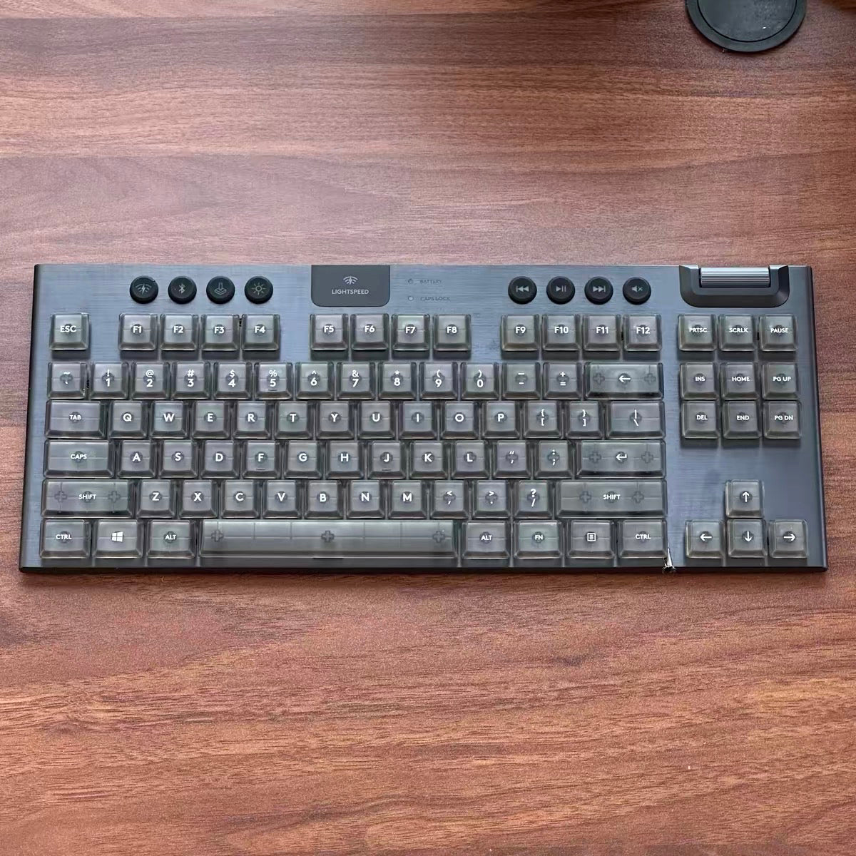 YMDK PBT Matte Black Low Profile Keycaps for Logitech G915X / G515 Mechanical Keyboard