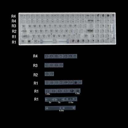YMDK Crystal Backlit 131 Keycaps(UV Print MDA Profile 1.15mm)