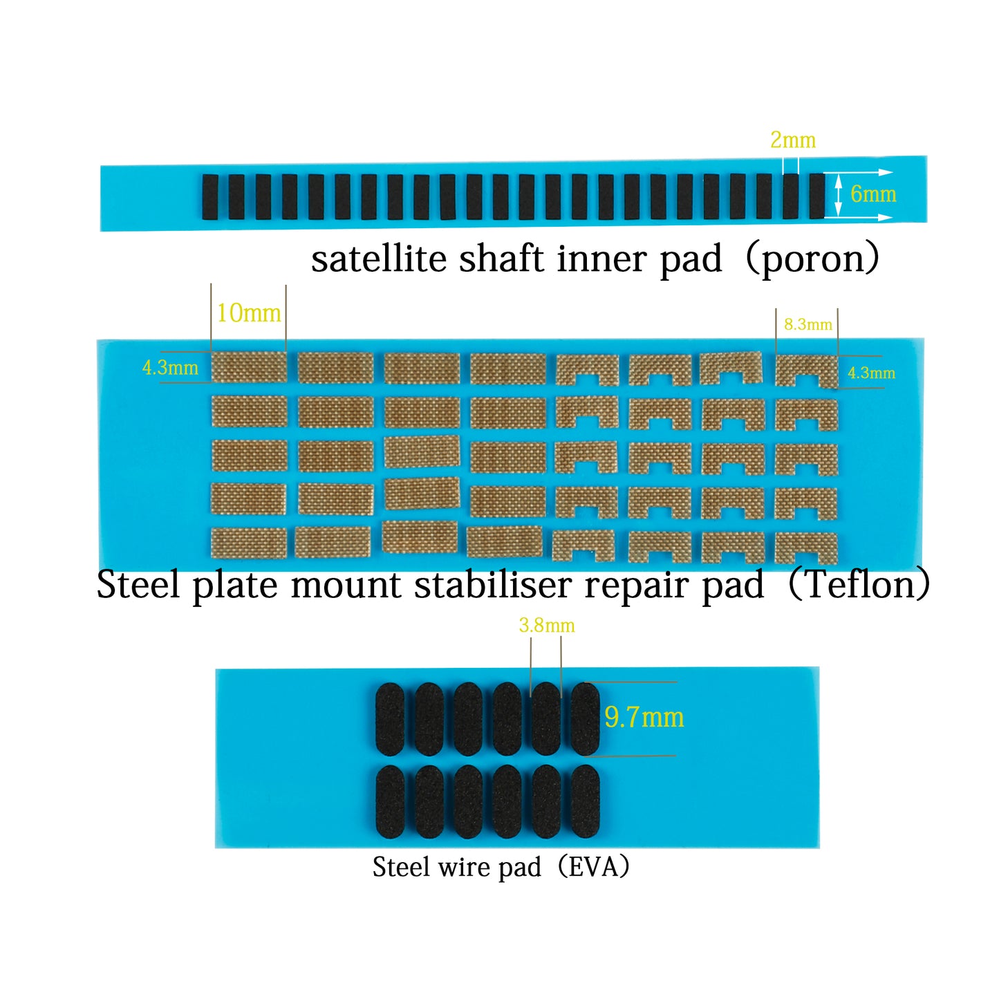 YMDK Noise Pad Silence Sticker Mute Cotton For Mechanical Keyboard PCB Plate Mounted stabilizers