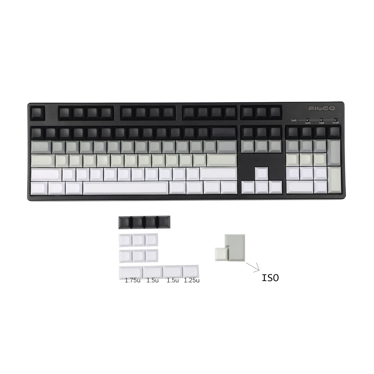 120 Polar Blank Keycaps(DSA Profile PBT 1.5mm/ANSI ISO 108 TKL 61 64 68 84 96 Using)