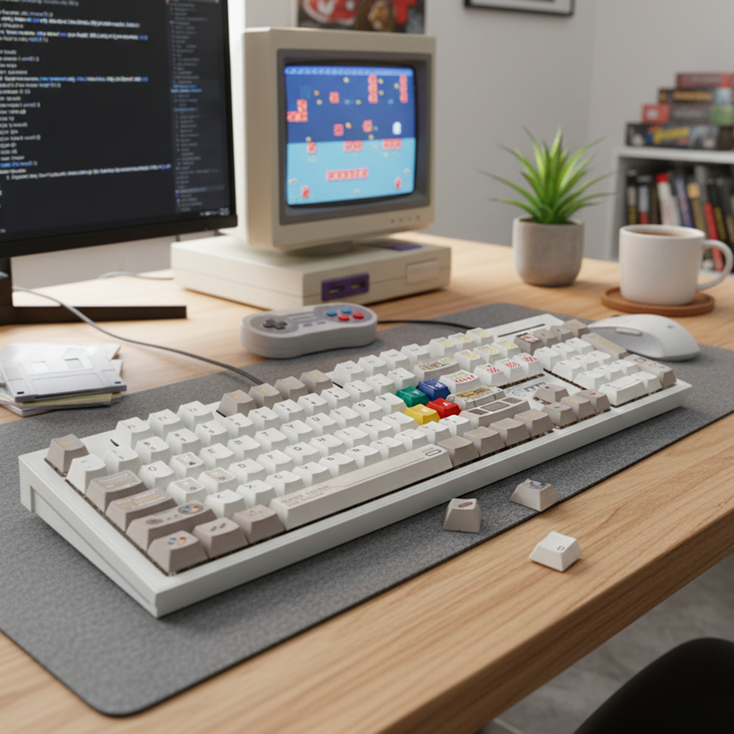 YMDK 149 Keys Retro Reminiscence Theme Keycap PBT Dye Sub Cherry Profile Keycaps for 61/64/87/104/108 MX Mechanical Keyboard