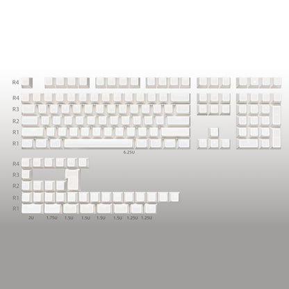 YMDK 142 keys Cherry Profile White Jade Top Print for 75/87/98/104/108 MX Mechanical Keyboard