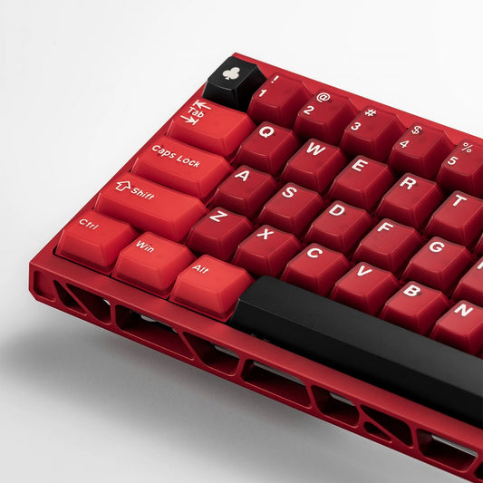 YMDK 164 Keys Red Wine Theme Shine ThroughCherry Profile Double Shot PBT+PC Keycap UV Print for MX 61/64/68/84/87/100/104/108 MX Mechanical Keyboard