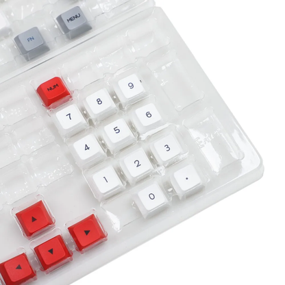 YMDK Dye Sub PBT Top Print 61 64 73 Keys Light Black Gray Red Pink White Similar To XDA Profile Keycap Set For GK73 GK73S