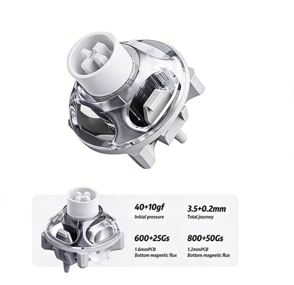 UFO Magnetic Switch Deep Clacky Sound Hot Swap 40gf Magnetic Linear Switches for Keyboard Hall Effect Keyboard RGB