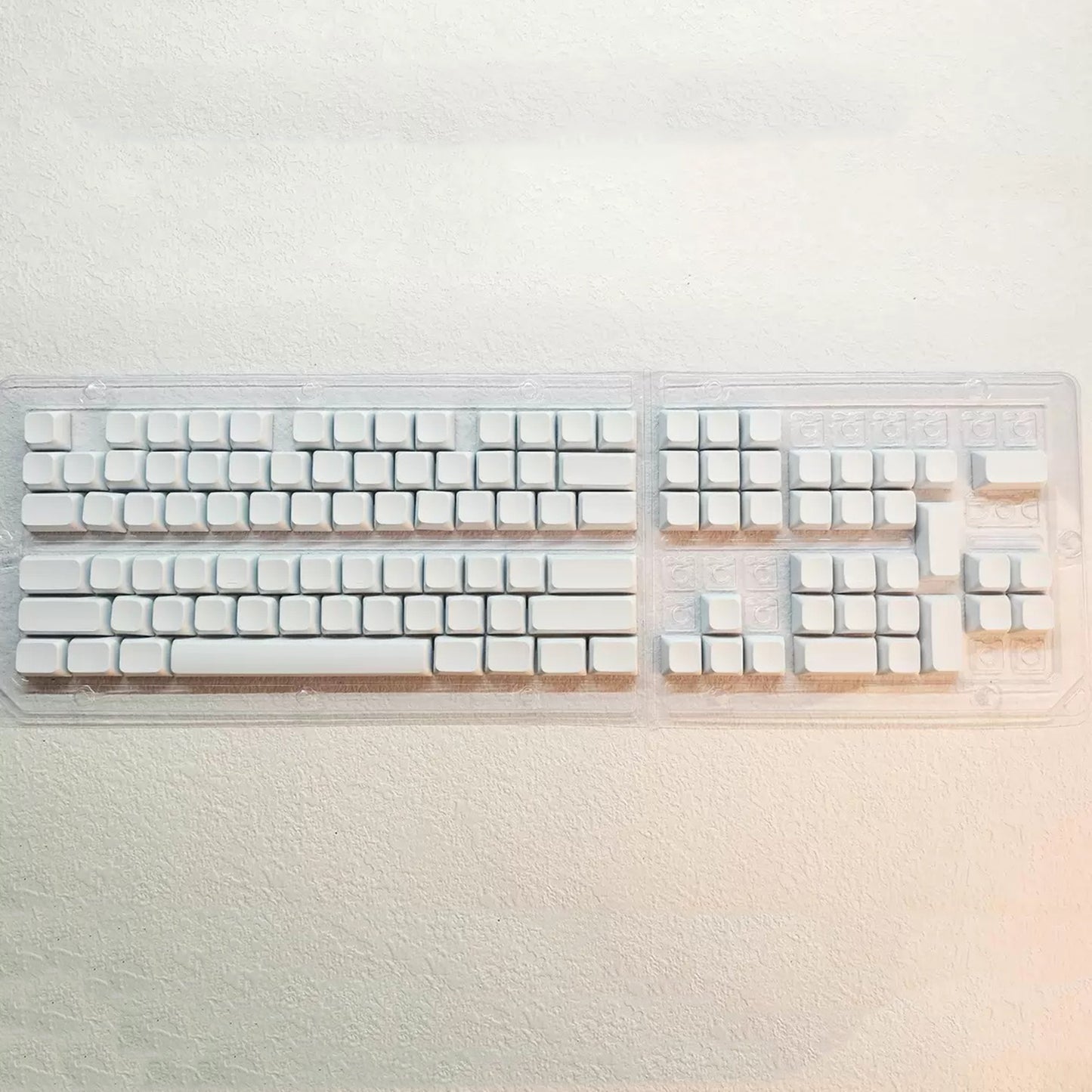 YMDK 108 Keys Black White Blank ABS Spray-painted OEM XDA Profile Keycaps for MX Mechanical Keyboards DIY Laser Engraving