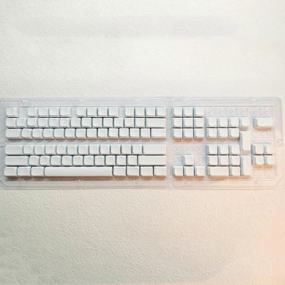 YMDK 108 Keys Black White Blank ABS Spray-painted OEM XDA Profile Keycaps for MX Mechanical Keyboards DIY Laser Engraving