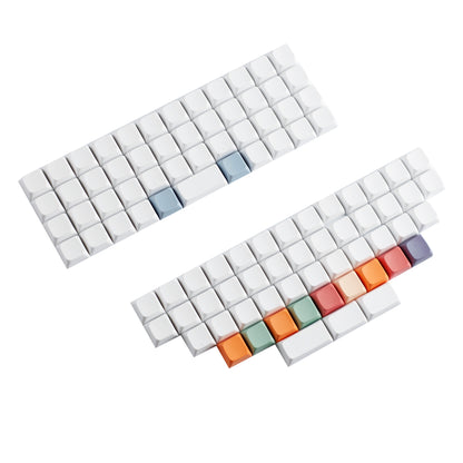 YMDK XDA DSA Blank Colorful PBT Keycaps Suitable For Ortholinear Layout MX Keyboard XD75 ID75  Split 36 Corne Split 46 Planck Preonic Niu40