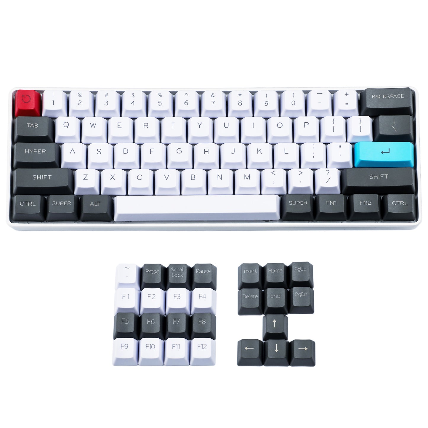 104 Laser-Etched YMDK-Customized Keycaps(OEM Profile PBT 1.5mm Thickness/ANSI 104 TKL 61 Using)