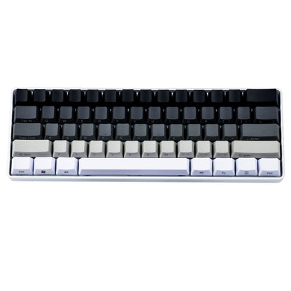 87 Laser-Etched Black Gray White Keycaps(OEM Profile PBT 1.5mm Thickness/TKL 61 Using)