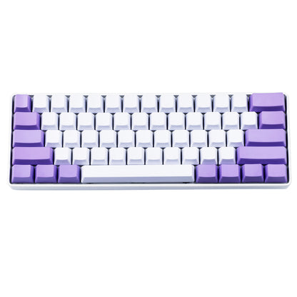 108 Purple White Blank Keycaps(OEM Profile PBT 1.5mm Thickness)