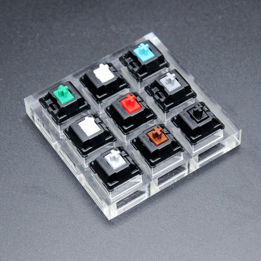 9 Keys Switches Tester(Cherry Gateron Green Clear White Gray Clear Zealio Purple Kailh Box Navy Jade  Switches)