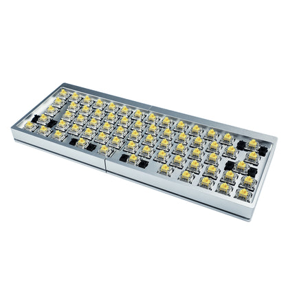 YMD-Split 64 Aluminum Case With Acrylic Layer Kit(RGB Underglow Hotswap Kit/Bface Programmable)