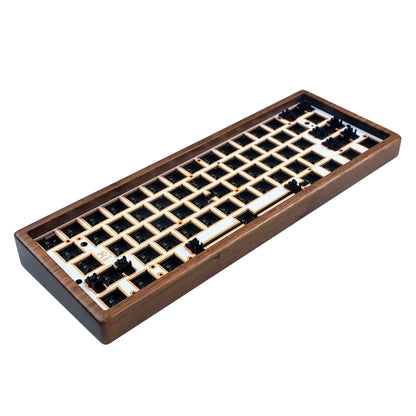 GK61 GK64 Wood Case Kit(RGB Hotswap PCB/Bluetooth Or Wired Programmable)