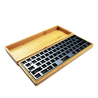 YMD-60% GH60 Splitted Wood Case Kit(QMK Soldering Supported/ANSI ISO Multi-Layout Supported)