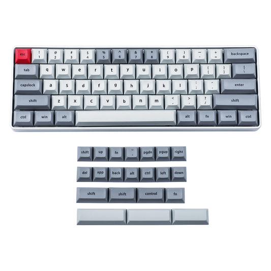 82 DSA Profile Gray Red Keycaps(Dye Sub PBT 1.5mm Thickness/GH60 XD64 GK64 Tada68 Minila DZ60 SP64 Using)