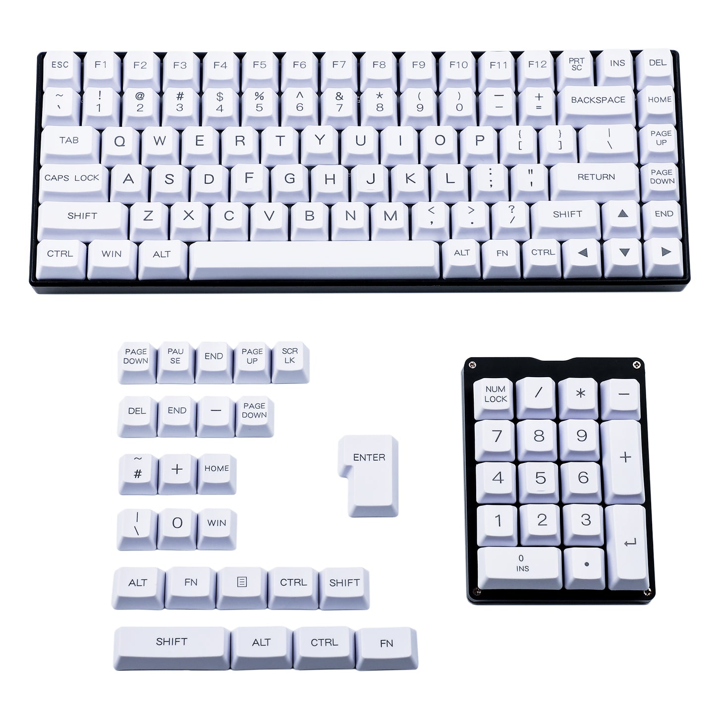 125 Laser-Etched YMD-White Or Customized Keycaps(UK Italian Spain De ISO/YMD96 KBD75 104 87 61 Using)