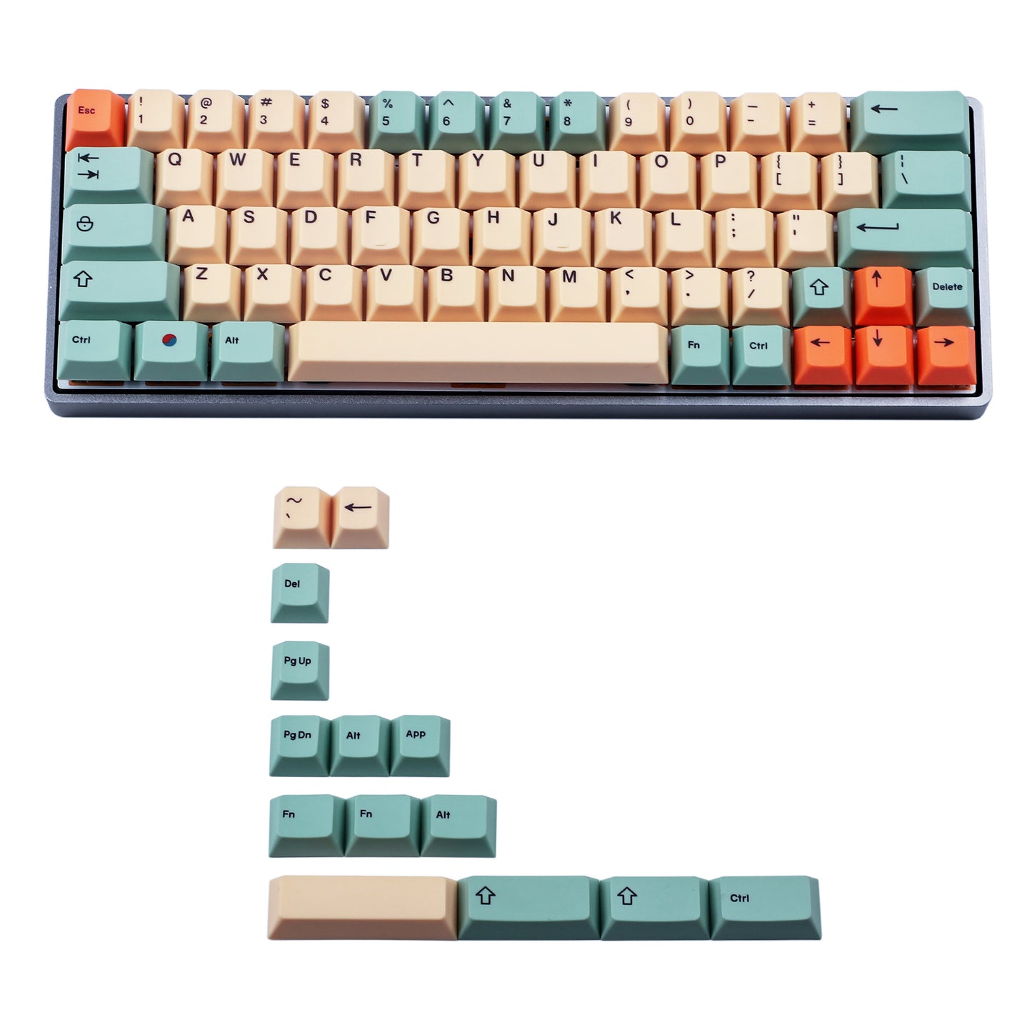 Hami Melon Keycaps(Dye Sub Cherry Profile PBT 1.5mm Thickness/ UK Italian French De Spain ISO)