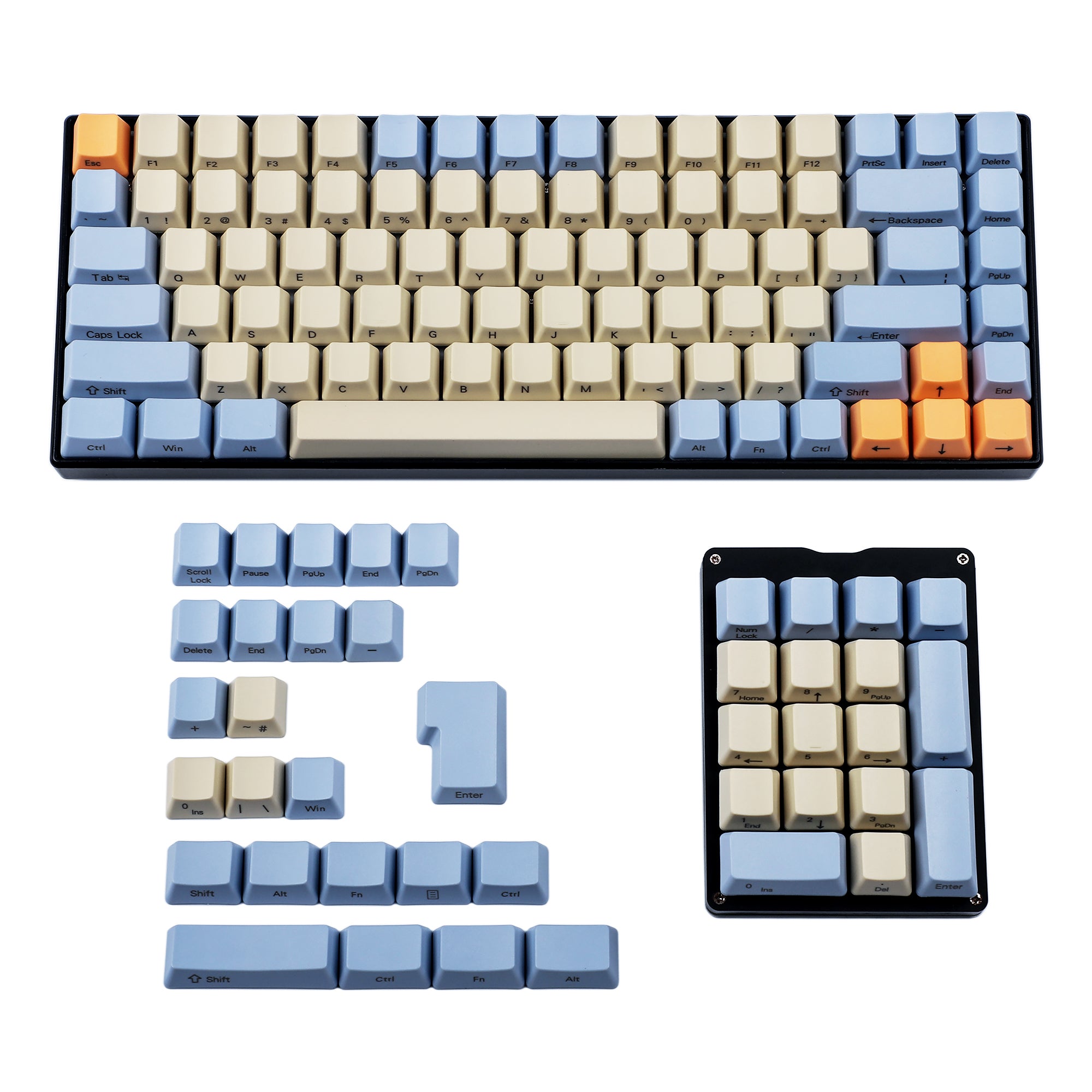 YMDK 125 Laser-Etched Custom Keycaps(OEM Profile PBT 1.5mm Thickness/F