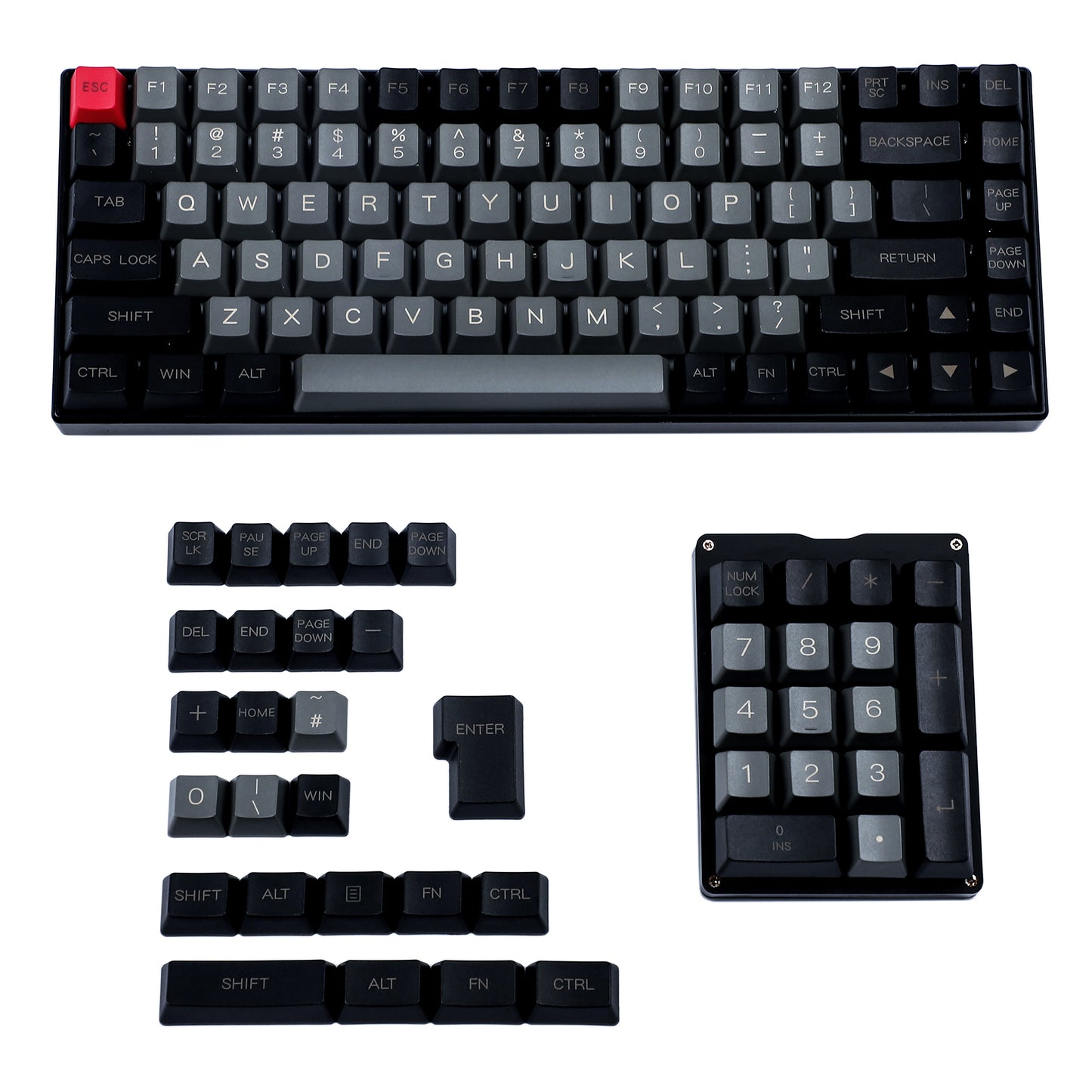 YMDK 125 Laser-Etched Custom Keycaps(OEM Profile PBT 1.5mm Thickness/Filco YMD96 RS96 YMD75 KBD75 FC980M VEA 75% Using)